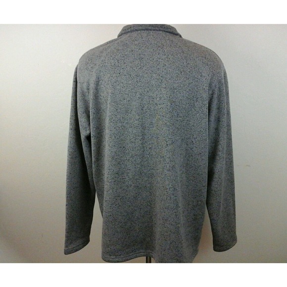 NWT Eddie Bauer Men's Tan Speckled Pullover 1/2 Zip Sweater size XL 120220-0417 - Picture 5 of 7
